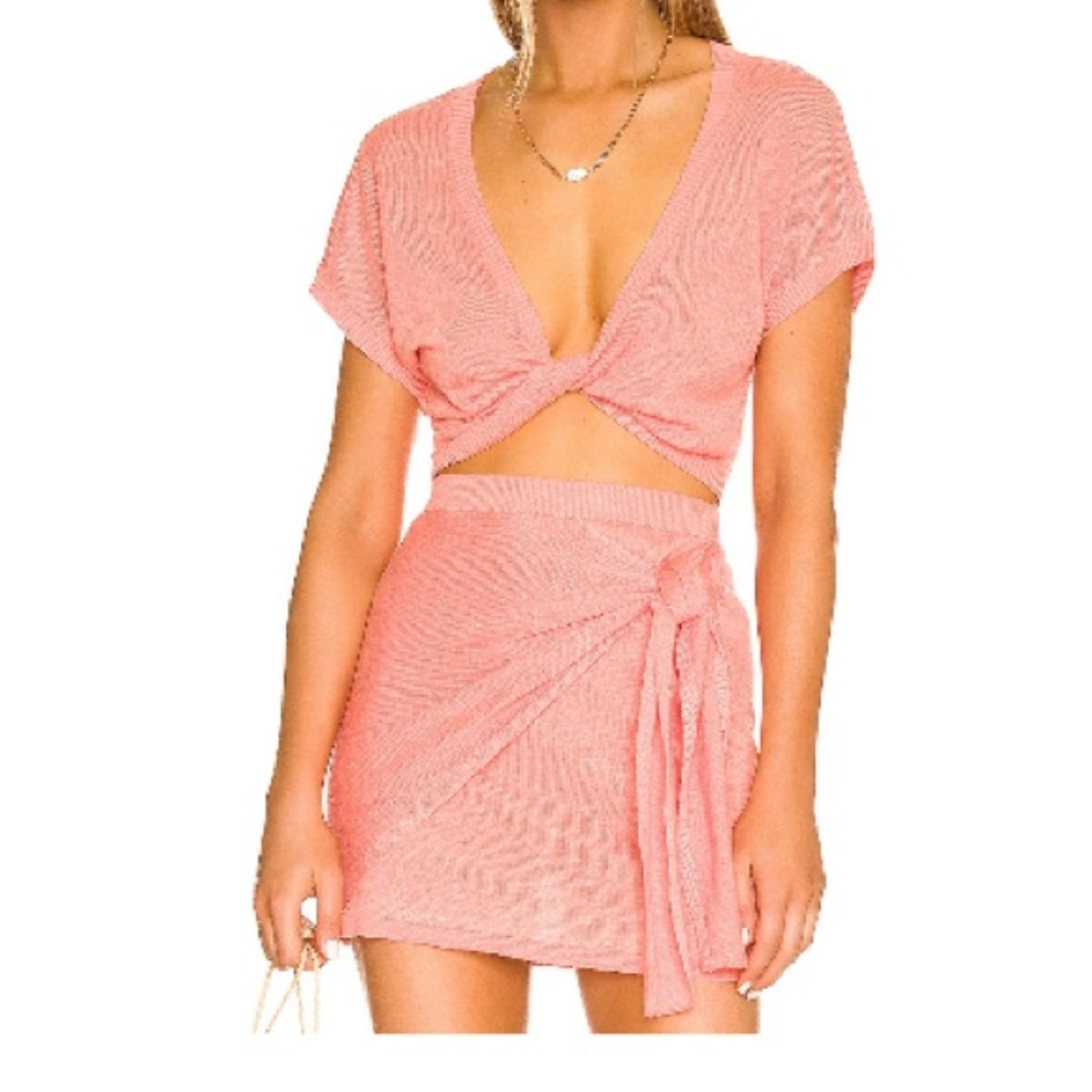 L*Space Soft Coral Wrap Dress